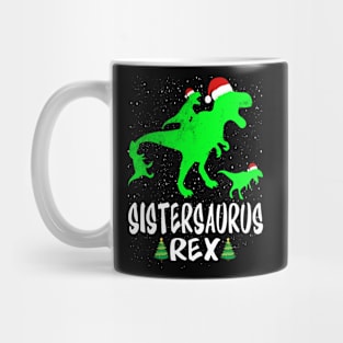 Sister T Rex Matching Family Christmas Dinosaur Shirt Mug